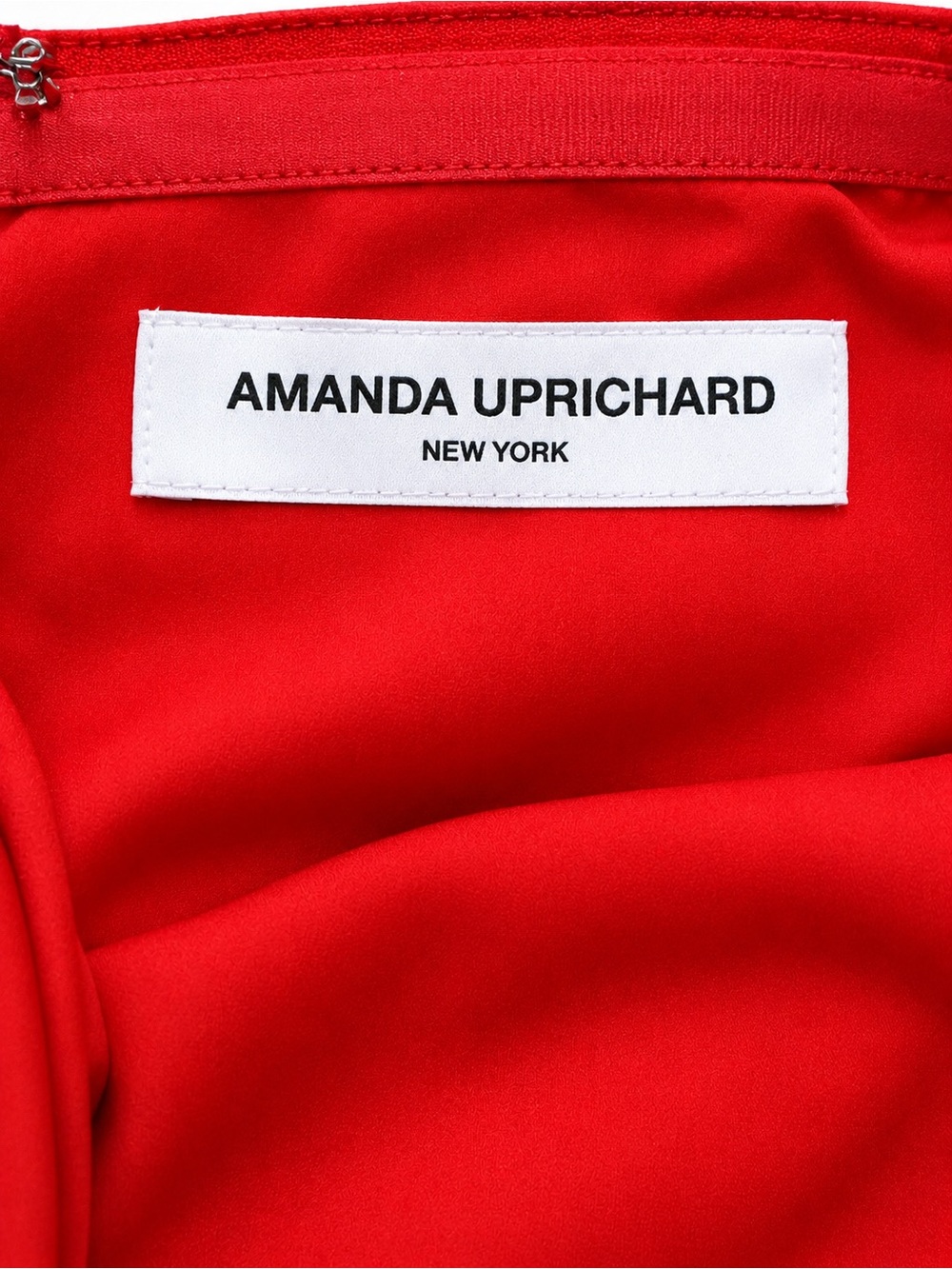 Amanda Uprichard New York Off-the-Shoulder Ruffle Dress - Crimson Red - Small - Picture 4 of 9